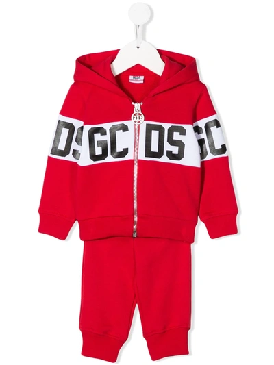 Gcds Babies' Logo Print Tracksuit In Red