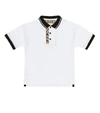 Burberry Teen Vintage Check Trim Polo Shirt In White