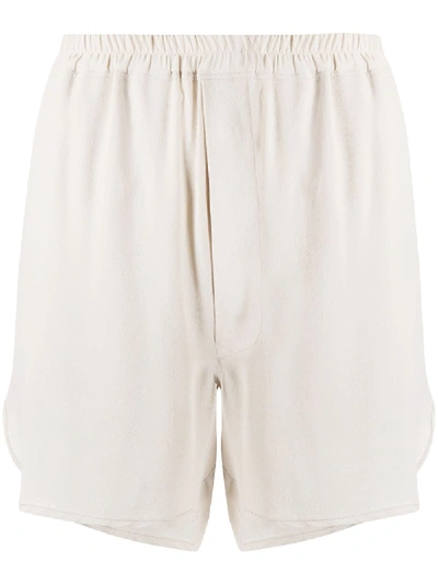 Rick Owens Dolphin Boxers Shorts In Beige Cotton