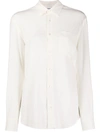 Aspesi Silk Button Up Shirt In White
