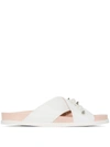 Simone Rocha Faux Pearl And Stud-embellished Sandals In White
