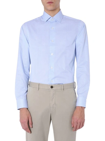 Z Zegna Slim Fit Shirt In Baby Blue
