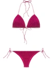 Oseree Dark Fuchsia Triangle-cup Bikini Set In Burgundy