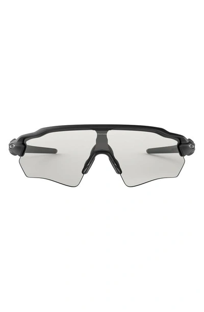Oakley Radar Ev Path Clear Black Photochromic Iridium Sunglasses In Steel