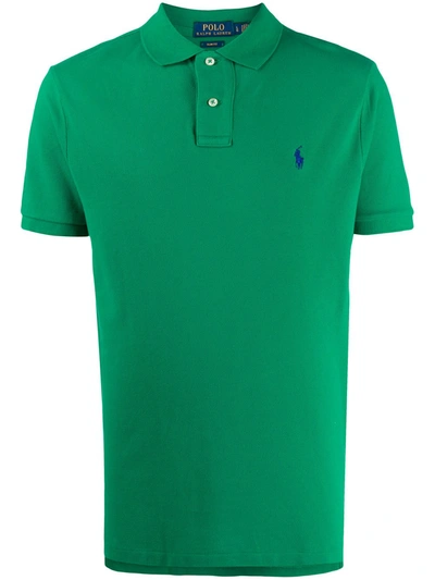 Polo Ralph Lauren Embroidered-logo Polo Shirt In Green