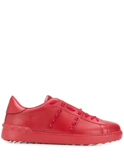 Valentino Garavani Rockstud Untitled Sneakers In Red