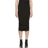 Rick Owens Soft Pillar Short Skirt In 09 Black