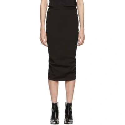 Rick Owens Soft Pillar Short Skirt In 09 Black