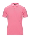 Sun 68 Polo Shirts In Pink
