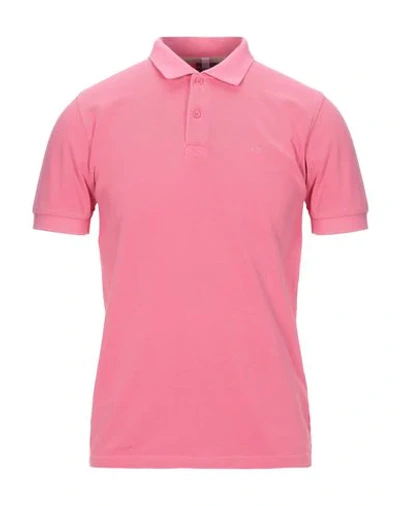 Sun 68 Polo Shirts In Pink