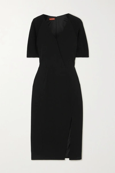 Altuzarra Carolina Crepe And Wool And Cashmere-blend Dress In Black