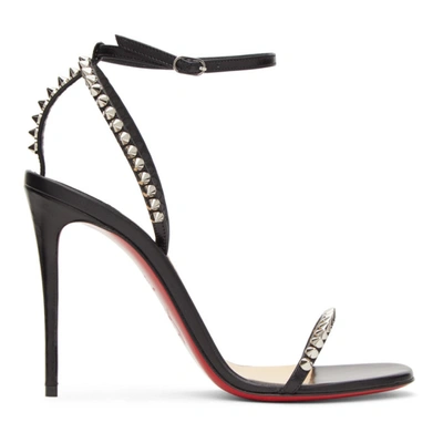 Christian Louboutin So Me 100 Studded Leather Sandals In Nero