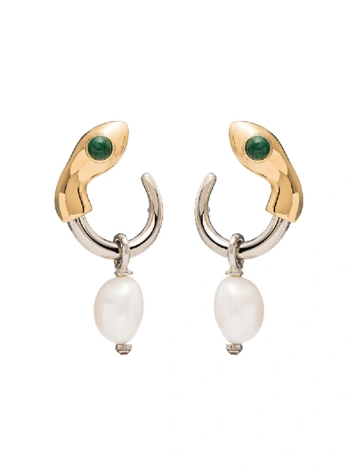 Chloé Callie Gold And Silver-tone, Pearl, Enamel And Crystal Earrings
