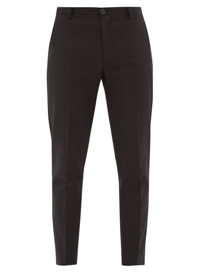 Séfr Harvey Cotton-blend Slim-leg Trousers In Black