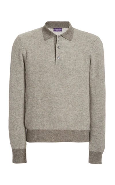 Ralph Lauren Cashmere Polo Shirt In Grey