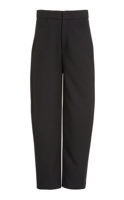 Totême Novara Cropped Wide-leg Pants In Black