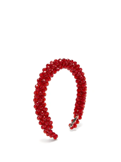 Shrimps Antonia Faux Pearl Headband In Red