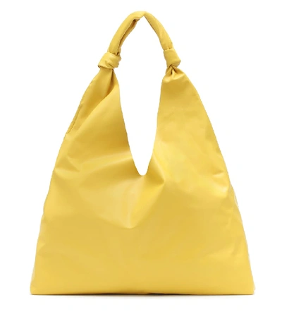 The Row Bindle Two Leather Shoulder Bag In Citron