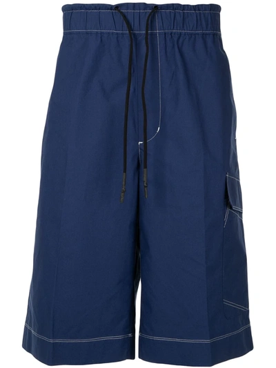 3.1 Phillip Lim / フィリップ リム Contrast Stitch Shorts In Blue