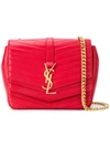 Saint Laurent Small Sulpice Shoulder Bag In Red