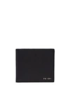 Prada Two-tone Bi-fold Wallet In Black