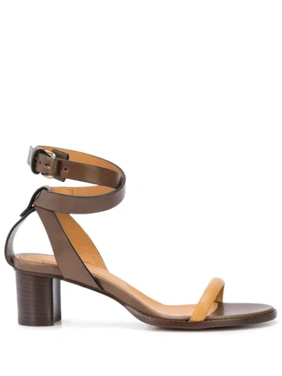 Isabel Marant Jadler 45mm Contrasting-strap Sandals In Brown