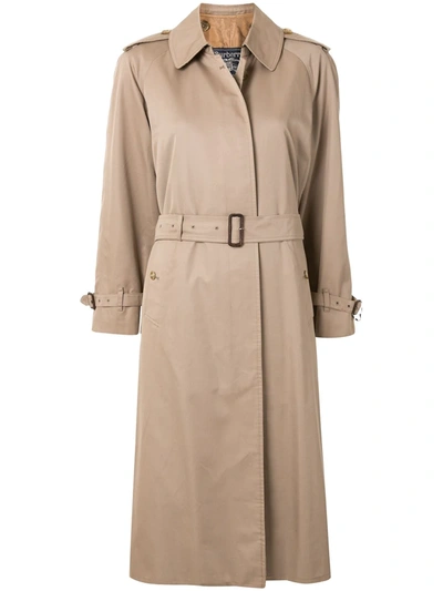 Pre-owned Burberry Concealed Fastening Trench Coat In Brown