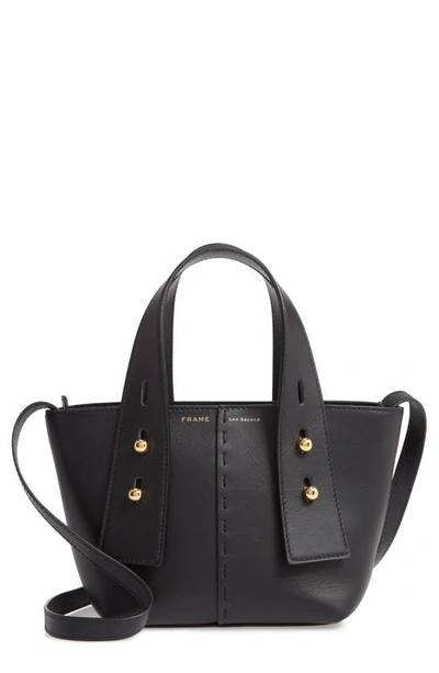 Frame Les Second Mini Leather Tote Bag In Noir