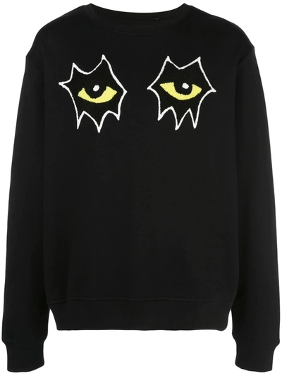 Haculla Signature Eyes-print Cotton-jersey Sweatshirt In Black