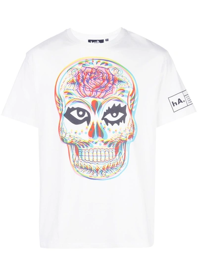 Haculla Skull-print Cotton-jersey T-shirt In Off+white
