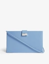 Medea Lay Low Leather Shoulder Bag In Blue