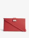 Medea Lay Low Leather Shoulder Bag In Red