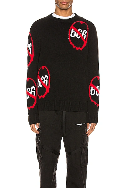 Who Decides War By Mrdrbrvdo Anti 666 Knit Pullover In Black