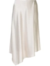 Alice And Olivia Jayla Front-drape Slit Skirt In Taupe