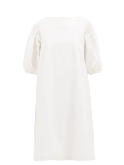 Merlette Aster Cotton-poplin Midi Dress In White