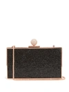 Sophia Webster Clara Crystal-embellished Box Bag In Black/rose Gold