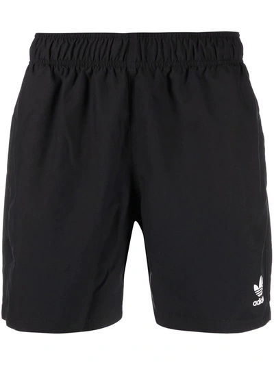 Adidas Originals Adidas Men's Originals Adicolor Essentials Trefoil Swim Shorts In Black