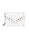 Valentino Garavani Garavani Rockstud Leather Wallet-on-chain In White