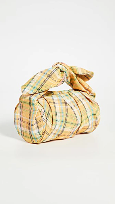 Rejina Pyo Women's Nane Knotted Plaid Barrel Bag In Yellow