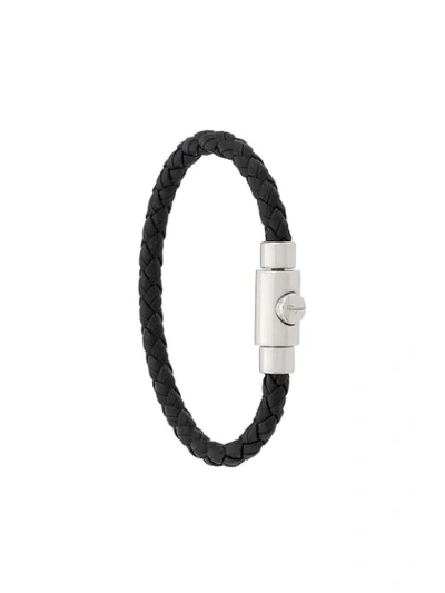 Ferragamo Woven Bracelet In Black