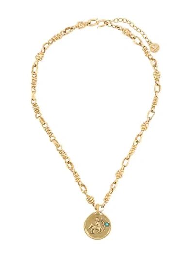 Goossens Gold Sagittarius Talisman Necklace In Not Applicable