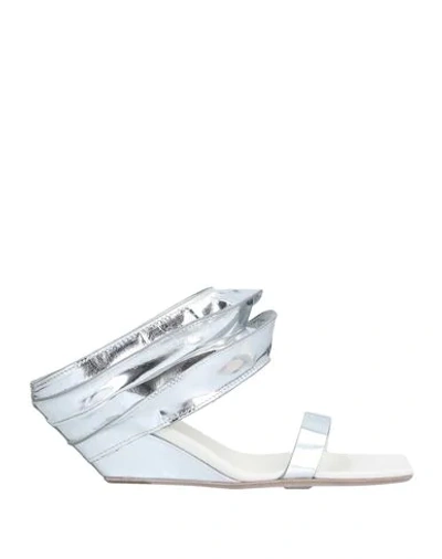 Rick Owens Sandals In Silver