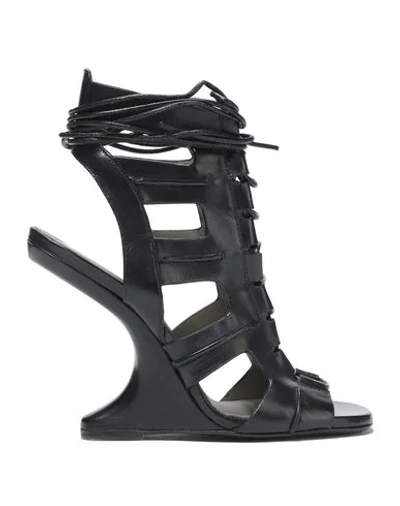 Rick Owens Sandals In Black