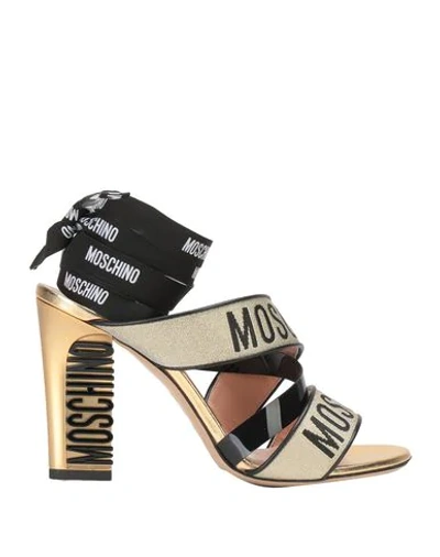 Moschino Sandals In Gold