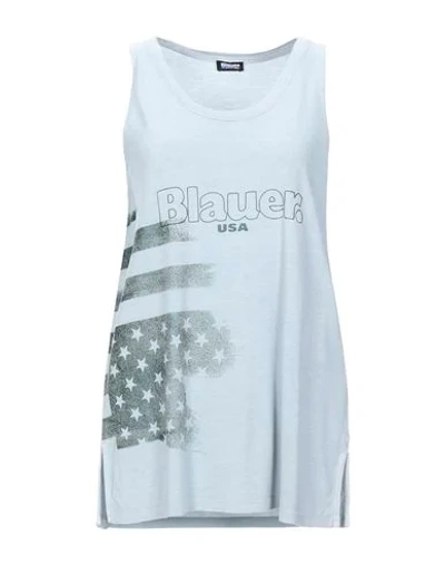 Blauer Tank Tops In Grey
