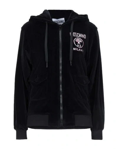 Moschino Hooded Sweatshirt In Black