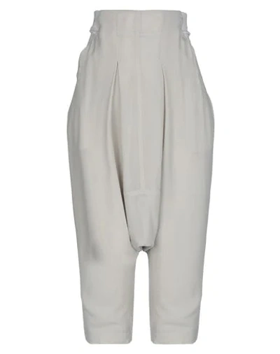 Rick Owens Cropped Pants & Culottes In Light Grey