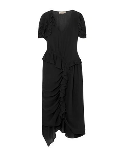 Preen Line Midi Dresses In Black
