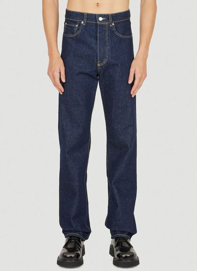 Kenzo Straight-leg Jeans In Rinse Blue Denim