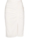 Tom Ford Ruched Pencil Skirt In White